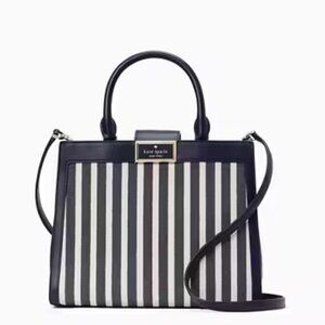 Kate Spade NEW! Reegan Striped Canvas Satchel w/Tags!